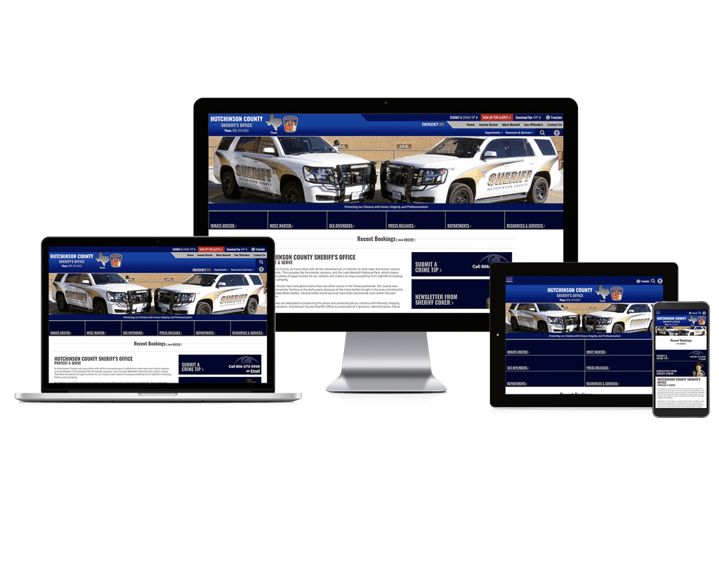 Hutchinson County Sheriff's Office, Texas - Responsive Website