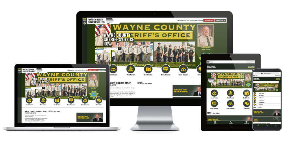 Wayne County Sheriff's Office, Iowa - Responsive Website