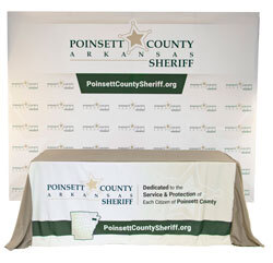 Poinsett County Sheriff - Exhibit Booth with Table Throw