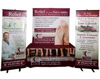 Arp Foot & Ankle Clinic - Table top booth, retractable banners, tablethrow