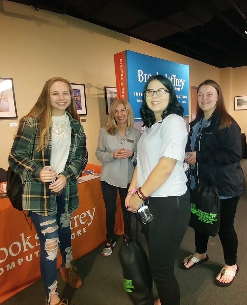 Brinda and girls at College Day