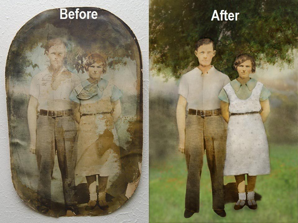Photo Restoration example 4