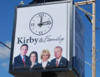 Kirby & Family Funeral & Cremation Services - Clock Sign